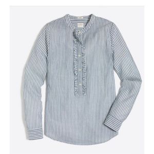 J.Crew Pinstripe Cotton Popover